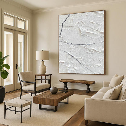 Textured White - Gray Art for Industrial - Chic Café & Minimalist Gallery DLZ2373