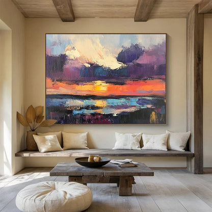 Colorful Sunset Sky Art for Rooftop Lounge & Bohemian - Style Living Room SC134