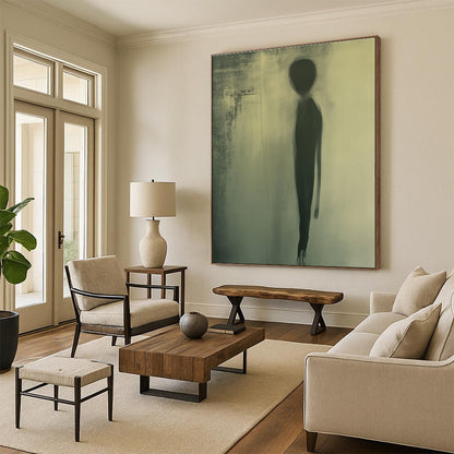Shadowy Figure Silhouette for Avant - Garde Art Studio & Mysterious Library STSC992