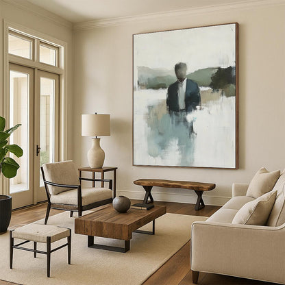 Blurred Figure in Nature for Minimalist Home Office & Nature - Themed Café STSC861