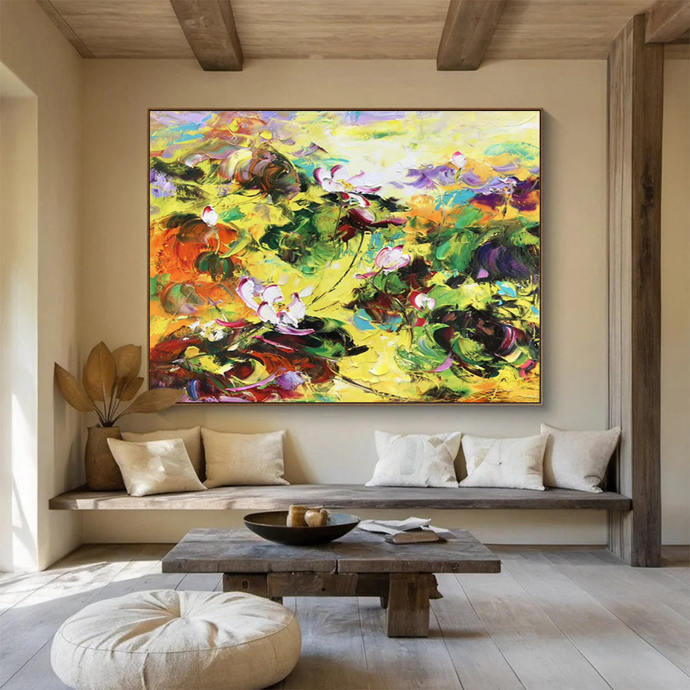 Clashing Color Lotuses Art for Avant - Garde Asian Gallery DLZ3019