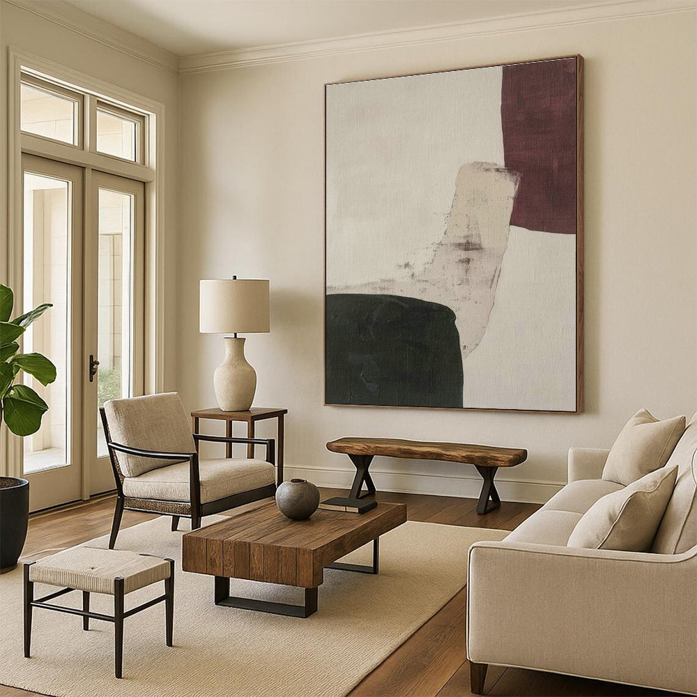 Brown - Black - White Abstract Art for Living Room & Bedroom DLZ0408