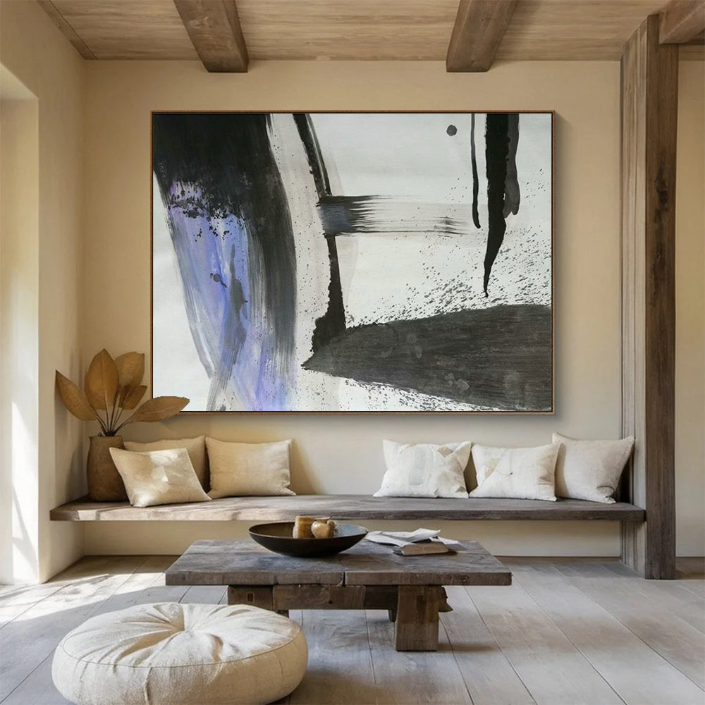 Ink Wash Abstract Art for Zen - Inspired Home Study Nooks DLZ3236