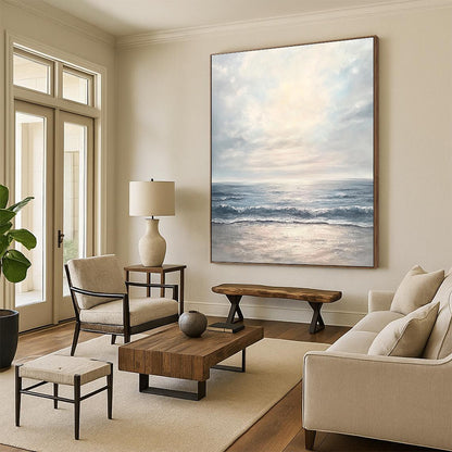 Calm Sea at Dawn for Minimalist Bedroom & Yoga Studio STSC1177