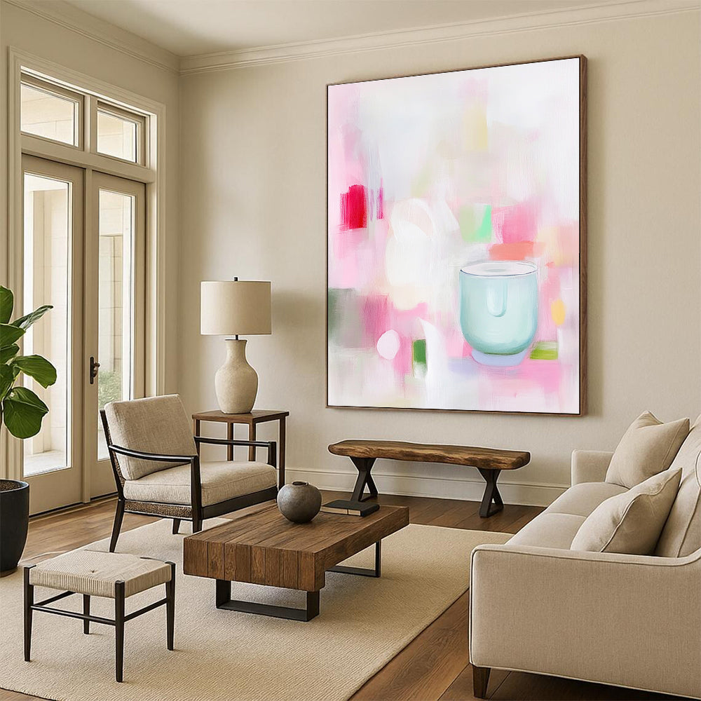 Pastel Abstract with Cup for Cozy Coffee Shop & Light - Filled Bedroom STSC1200
