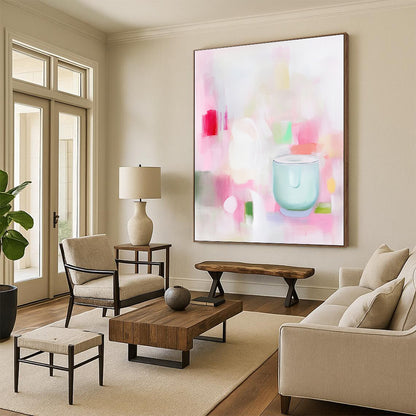 Pastel Abstract with Cup for Cozy Coffee Shop & Light - Filled Bedroom STSC1200