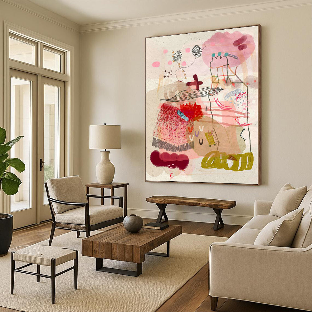 Figure Collage Art for Eclectic Home Living Room Galleries DLZ0165