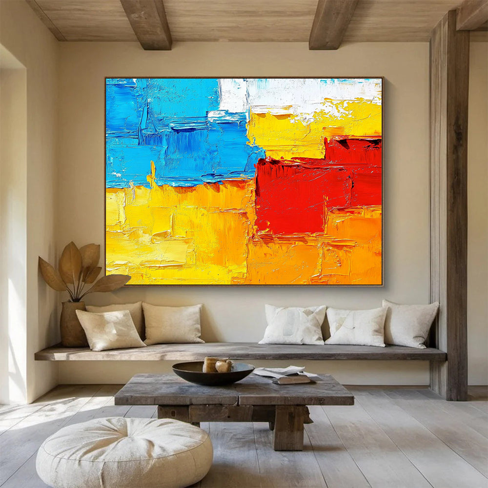 Color - Blocked Abstract Art for Contemporary Art Gallery & Vibrant Café SC261