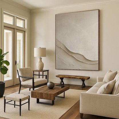 Textured Light Brown Art for Minimalist Home Office & Art Gallery Lounge DLZ1969