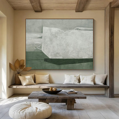 Gray - White Textured Abstract for Contemporary Art Studio DLZ2995