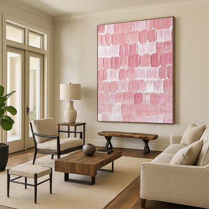 Pink Textured Art for Girly Home Bedroom Vanity Areas DLZ0274