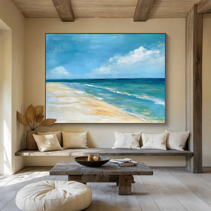 Serene Beach Scene Art for Coastal Home Office & Beachfront Hotel SC362