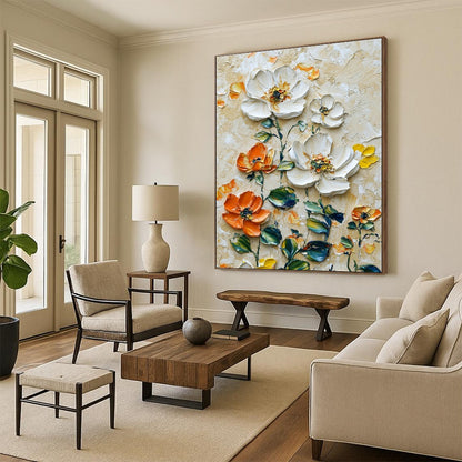 3D Floral Relief Art for Charming Garden Room & High - End Florist Shop DLZ0732