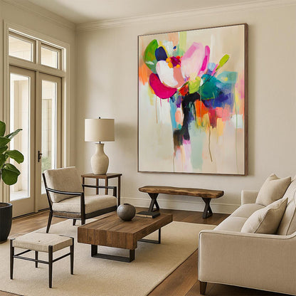 Bold Floral Abstract for Modern Home Office & Art - Loving Bedroom STSC822