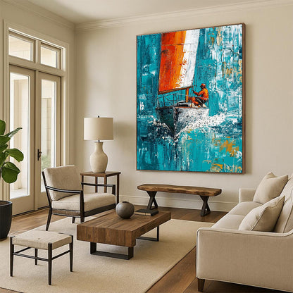 Sailor on the Sea Art for Nautical Sports Club & Adventurous Home Living Room STSC1418