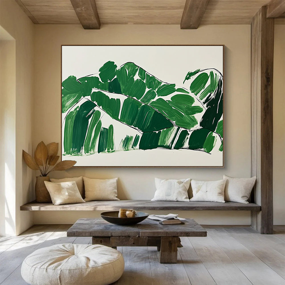 Minimalist Leaf Art for Tropical - Themed Café & Home Office SC551