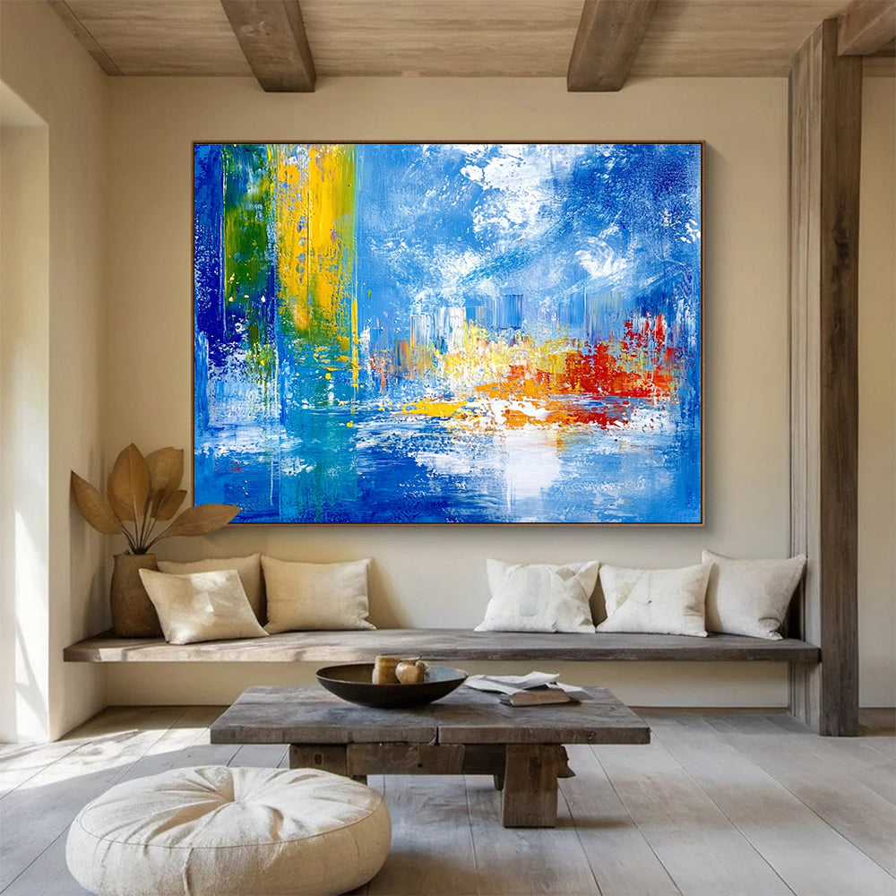 Colorful City Abstract for Downtown Apartment & Art - Loving Workplace SC028