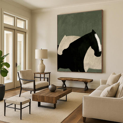 Modern Horse Art for Urban Loft & Horse - Lover’s Bedroom DLZ1418