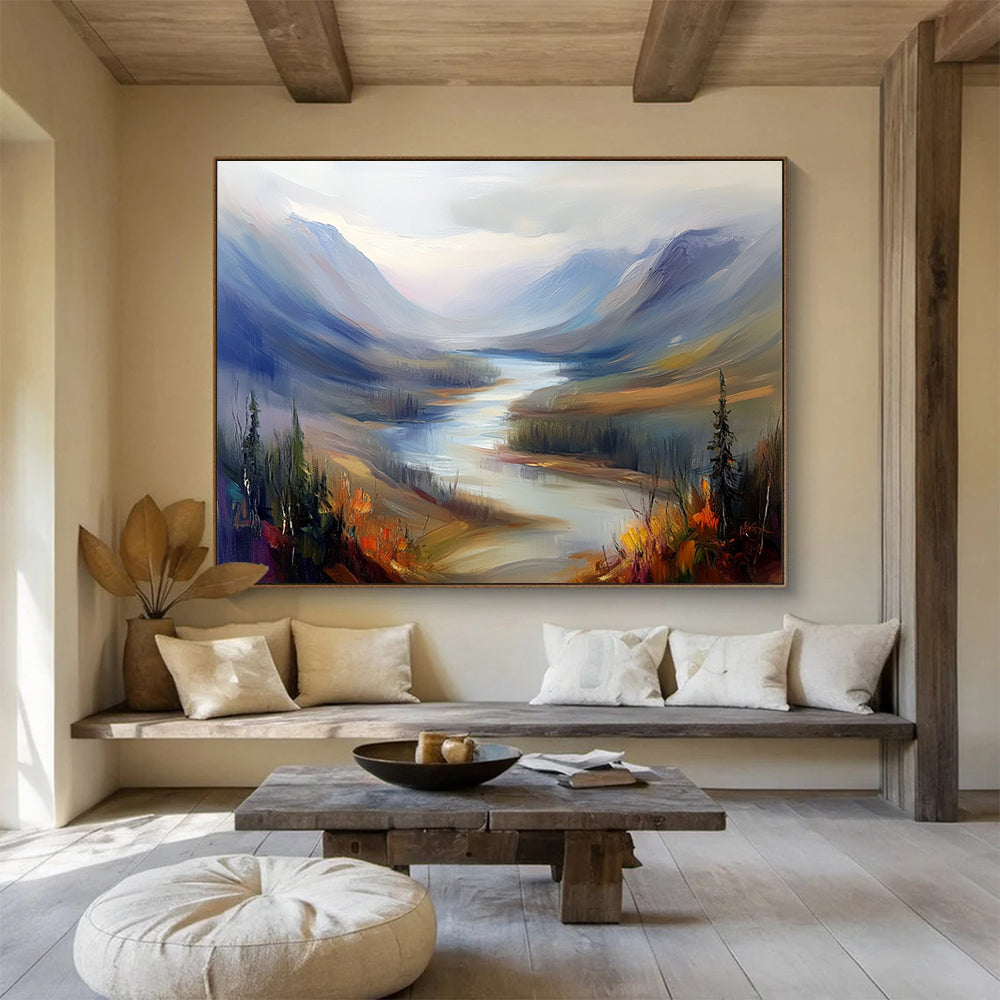 Majestic Mountain Valley Art for Adventure - Themed Lodge & Nature Lover’s Home SC405