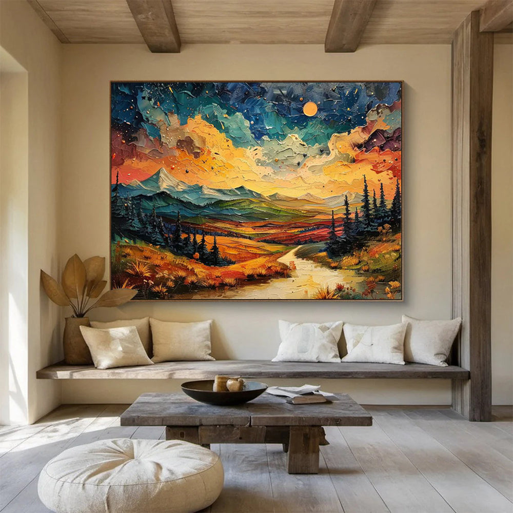 Dreamy Landscape Oil Painting for Nature - Lover’s Home Studios DLZ2636
