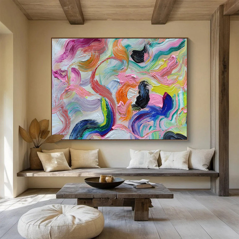Colorful Fluid Abstract Art for Modern Art Gallery Pop - Up Shows DLZ2676