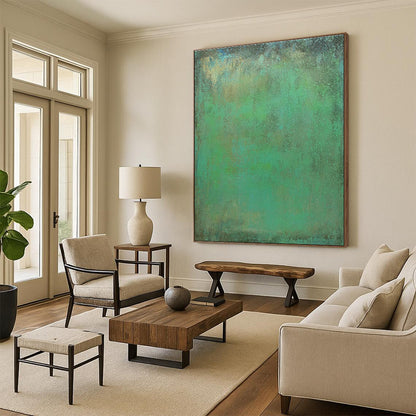 Teal - Green Gradient Abstract Art for Spa & Bedroom Retreat DLZ1220