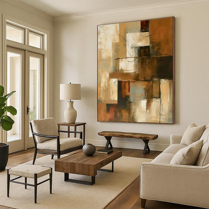 Geometric Warm - Toned Art for Modern Office & Art - Themed Restaurant DLZ1441