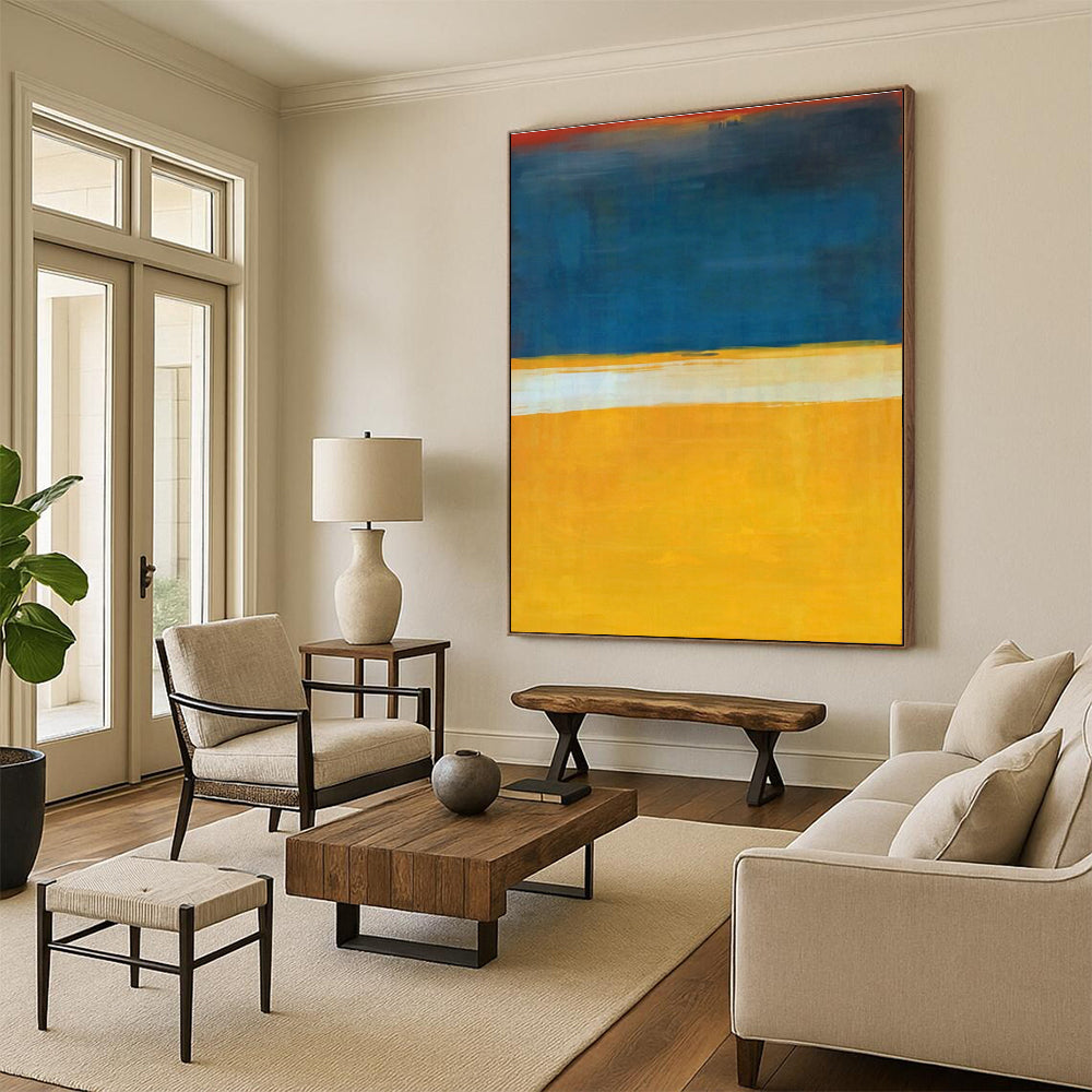 Blue - Yellow - White Art for Modern Office & Art - Loving Home DLZ2097