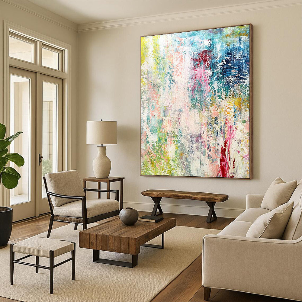 Colorful Pointillism Abstract Art for Art Gallery Exhibition Spaces DLZ0042