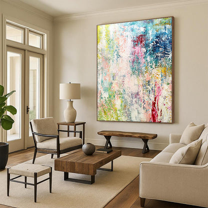 Colorful Pointillism Abstract Art for Art Gallery Exhibition Spaces DLZ0042
