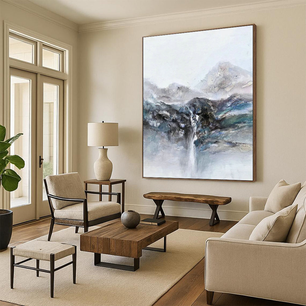Landscape with Waterfall Abstract Art for Living Room & Study DLZ0506