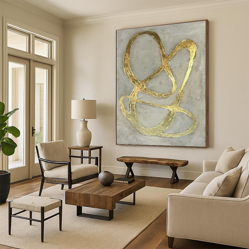 Modern Black - White Abstract Art for Hotel Lobby & Home Library DLZ2001
