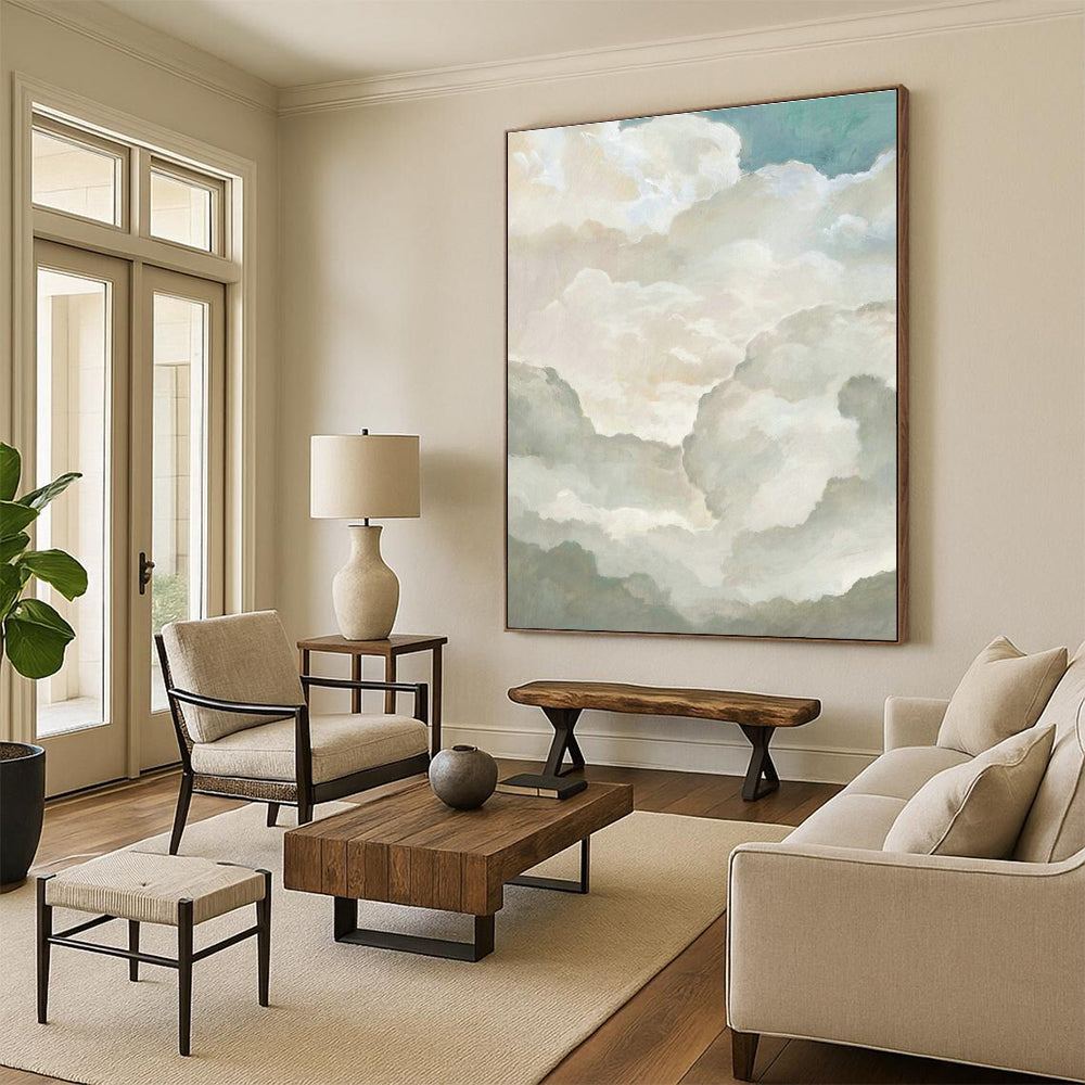 Fluffy Clouds Painting for Beach House & Rooftop Bar DLZ0616