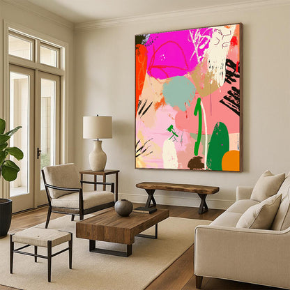Colorful Graffiti - Style Abstract for Vibrant Art Café & Creative Studio STSC485