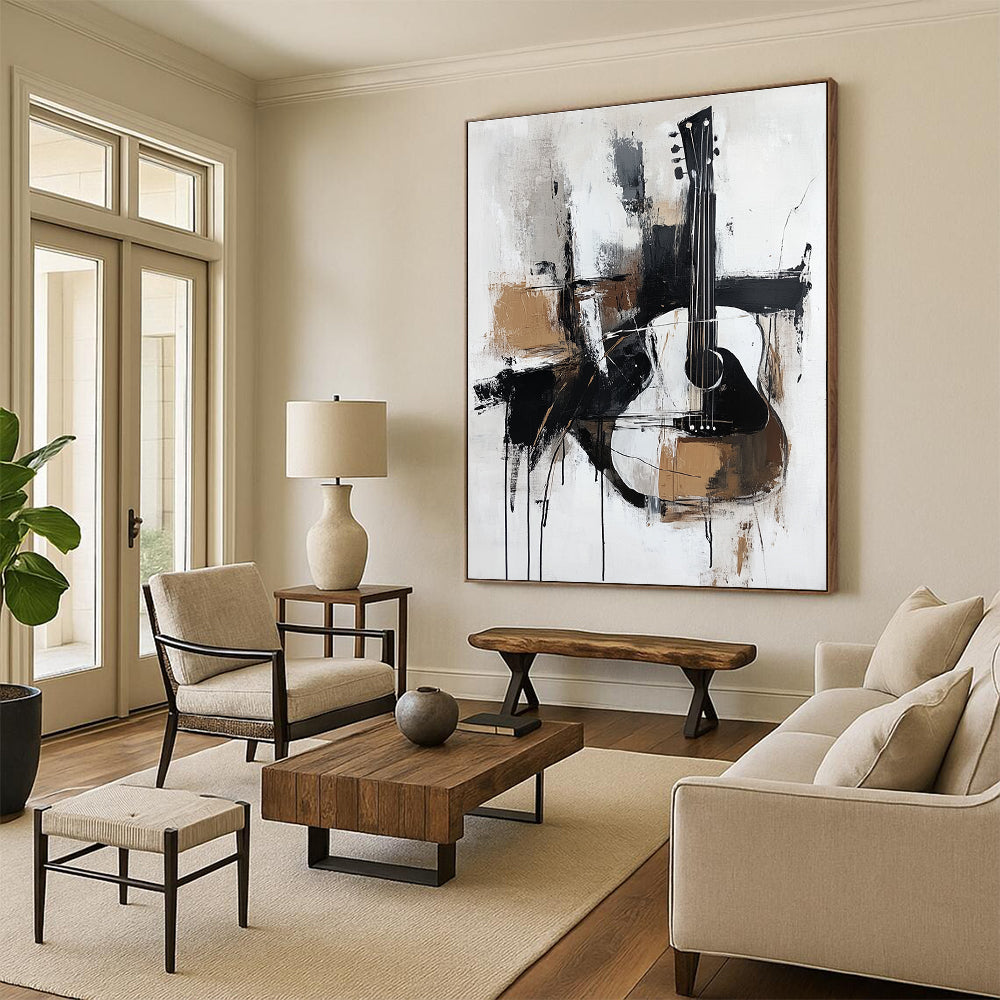 Abstract Guitar Art for Music Studio & Art - Centric Café STSC818