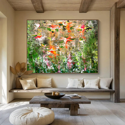 Colorful Flower Field Art for Countryside Bed - and - Breakfast Common Areas DLZ3306
