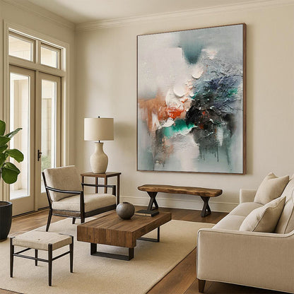 Gray - Toned Abstract Art for Office & Study Room DLZ2272