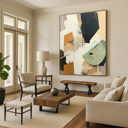 Repeated Geometric Abstract Art for Corporate Office Lobby & Minimalist Home Hallway DLZ1627