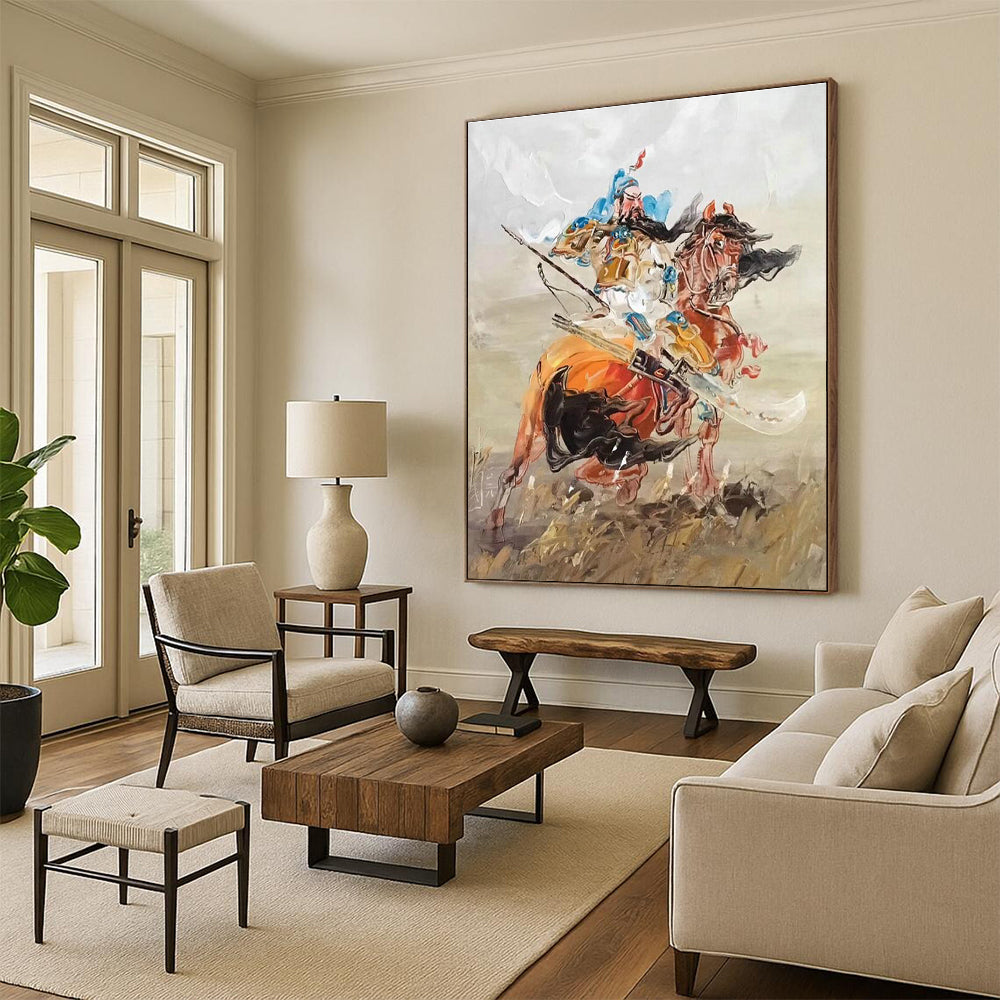 Asian - Inspired Warrior Art for Cultural Center & Traditional Restaurant DLZ2290