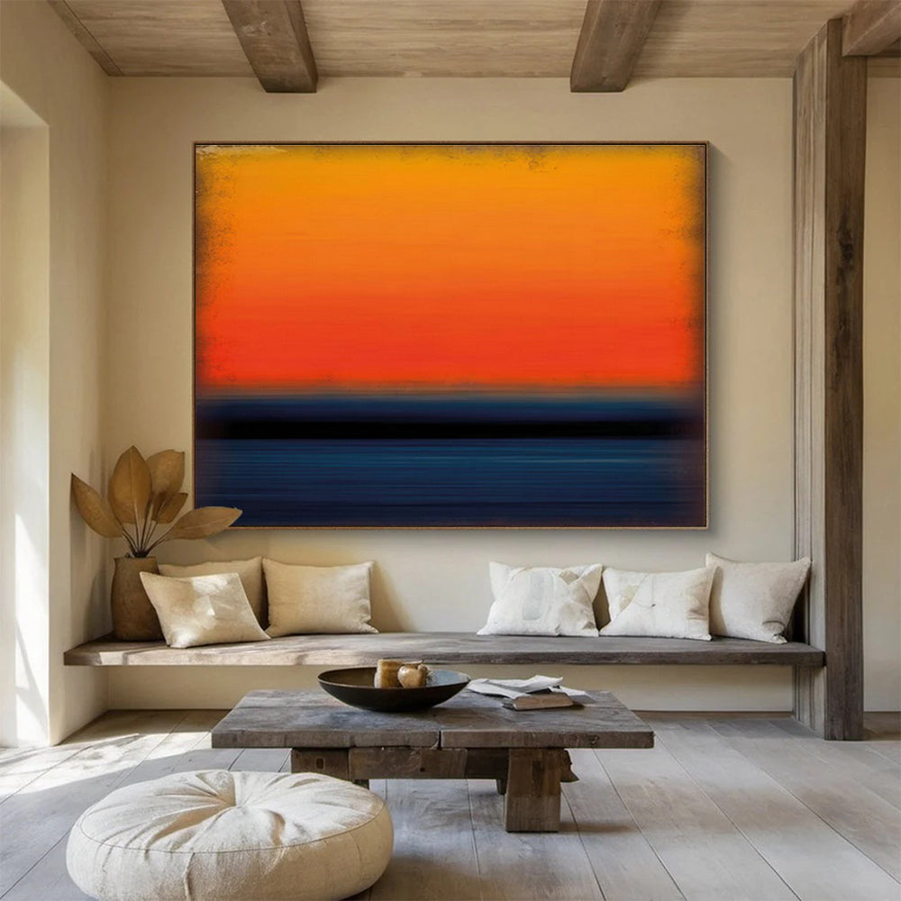 Gradient Sunset Seaside Art for Relaxing Beachfront Home DLZ2833