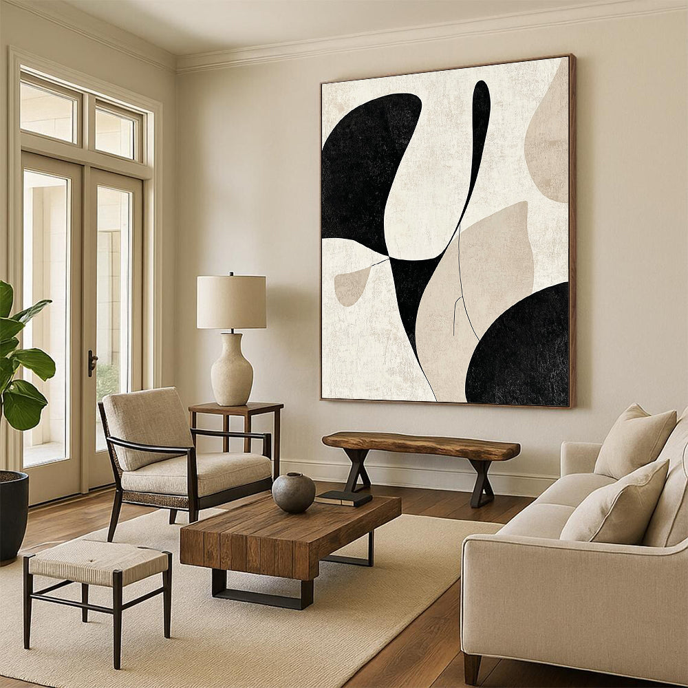 Minimalist Shape Abstract for Scandinavian - Style Home & Art Gallery Corridor STSC471