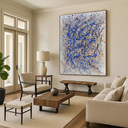 Large - Scale Blue - Line Abstract Art for Art Studio & Creative Office DLZ2280