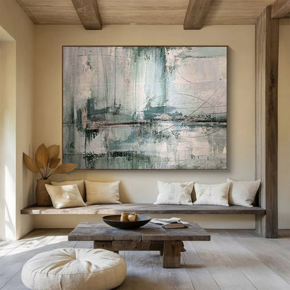 Gray - Green Abstract Art for Modern Office Waiting Rooms DLZ2562