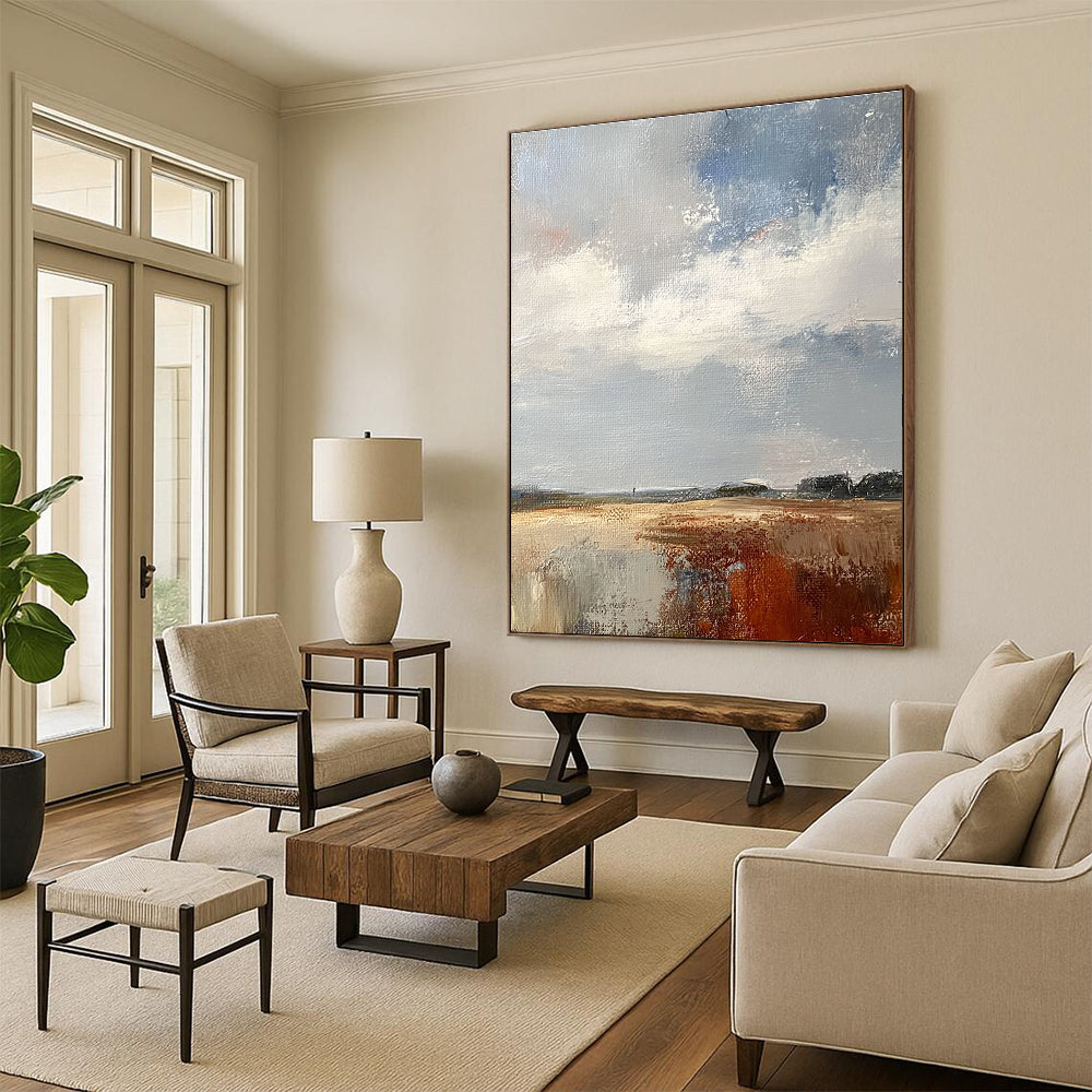 Abstract Landscape Field for Countryside Cottage & Art - Inspired Café STSC172