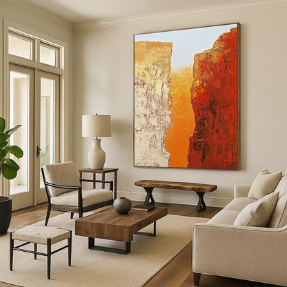 Textured Canyon Cliffs Art for Office & Study STSC713