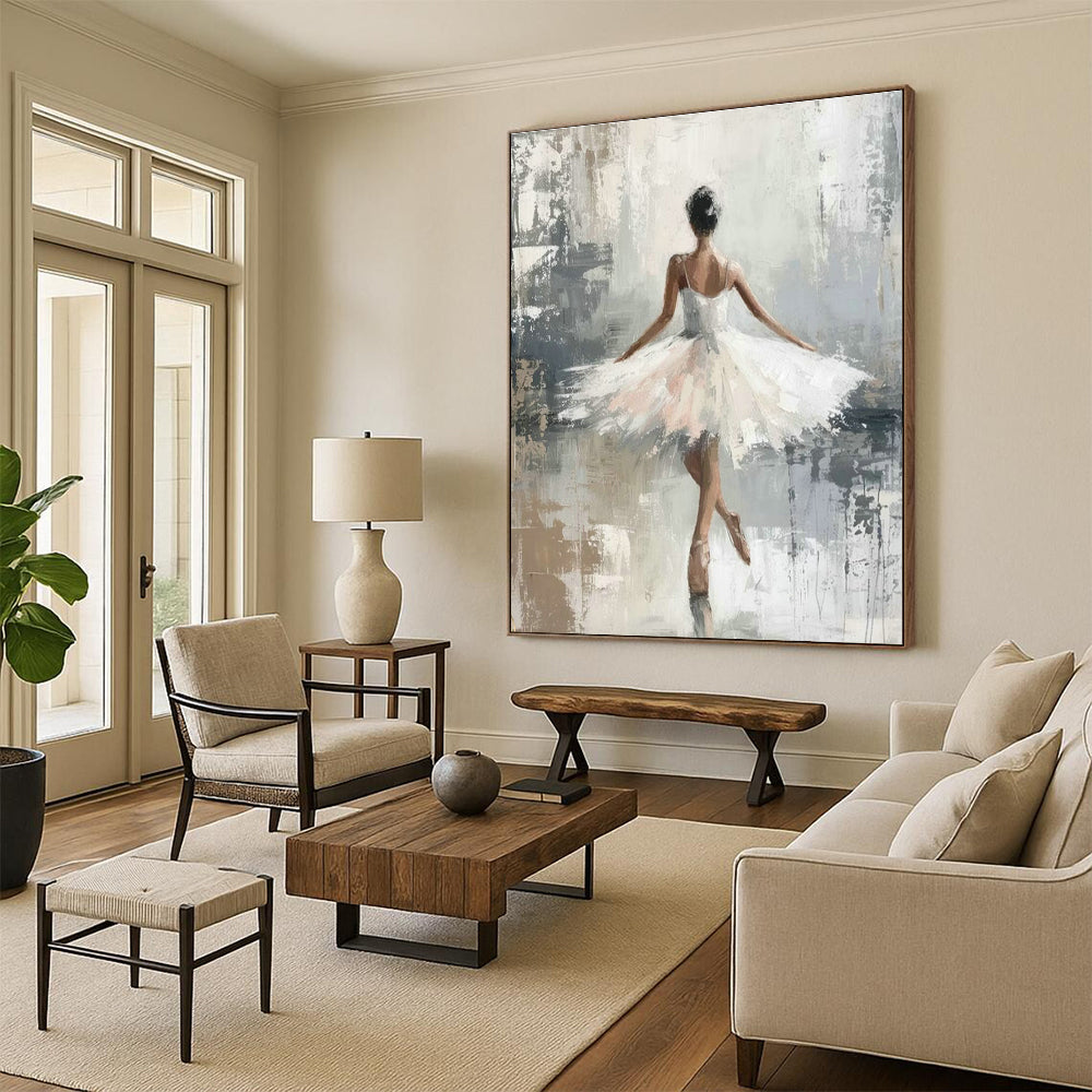 Elegant Ballet Dancer Art for Dance Studio & Feminine Bedroom DLZ1963