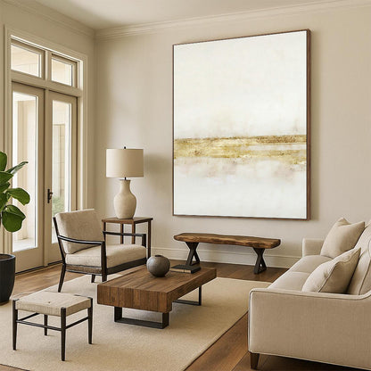 Gold - Striped Abstract Art for Luxury Hotel Lobby & Glamorous Dining Room DLZ2238