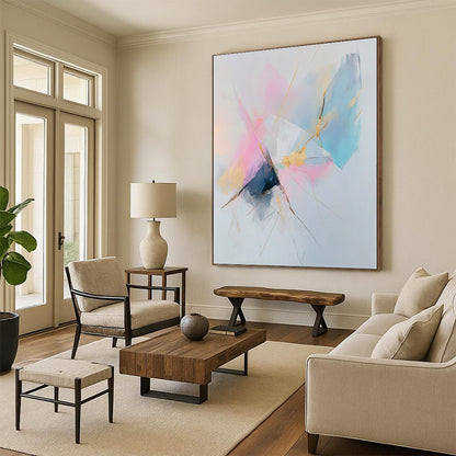 Pastel Abstract with Gold for Luxury Bedroom & Upscale Boutique STSC783