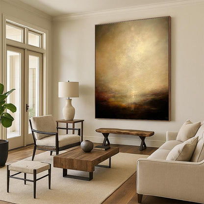 Warm Hazy Art for Cozy Library & Vintage - Inspired Lounge DLZ2234