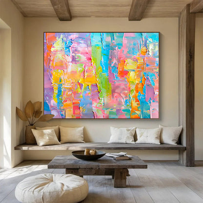 Colorful Block Abstract Art for Lively Kitchen DLZ2765